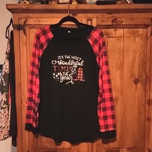 Long sleeve holiday tshirt